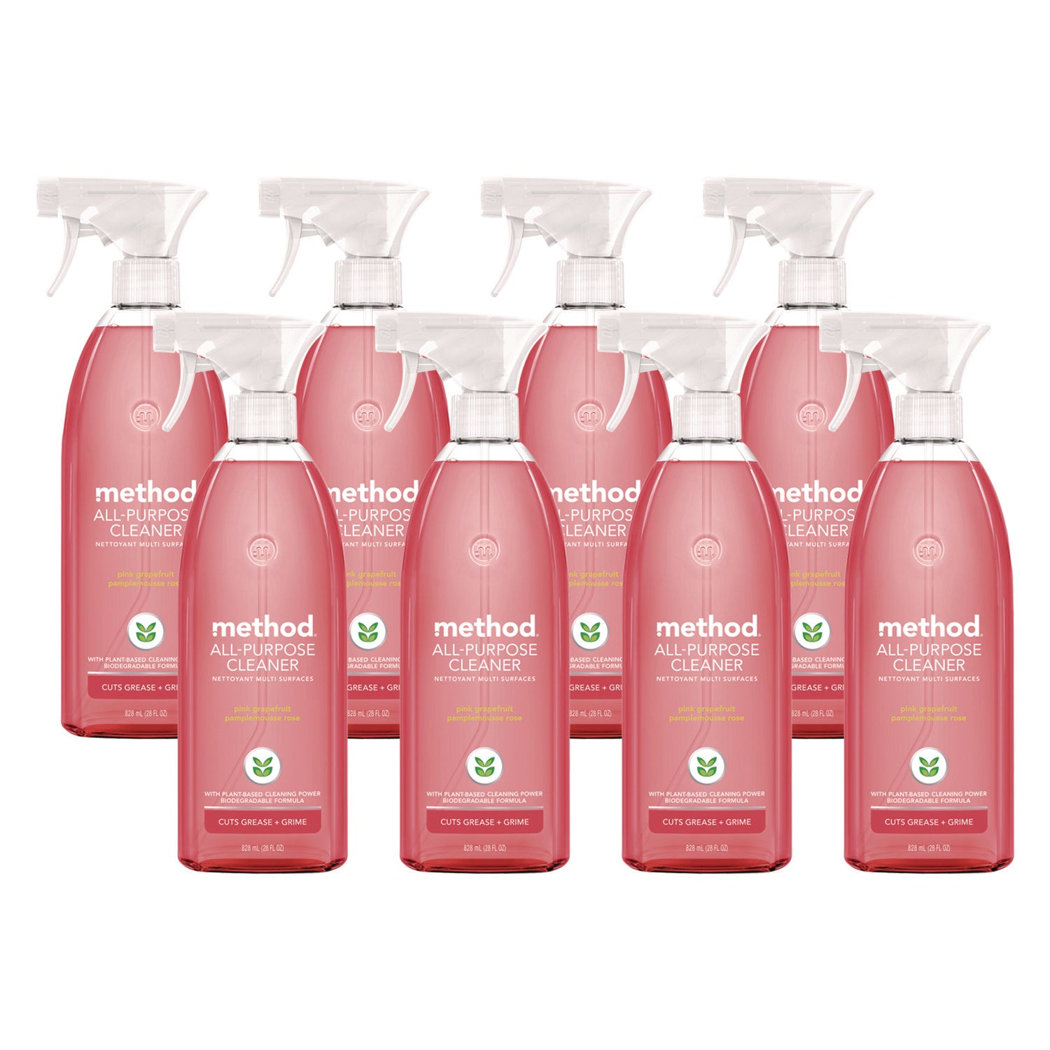 All Surface Cleaner, Pink Grapefruit Scent, 28 Oz Spray Bottle, 8/Carton