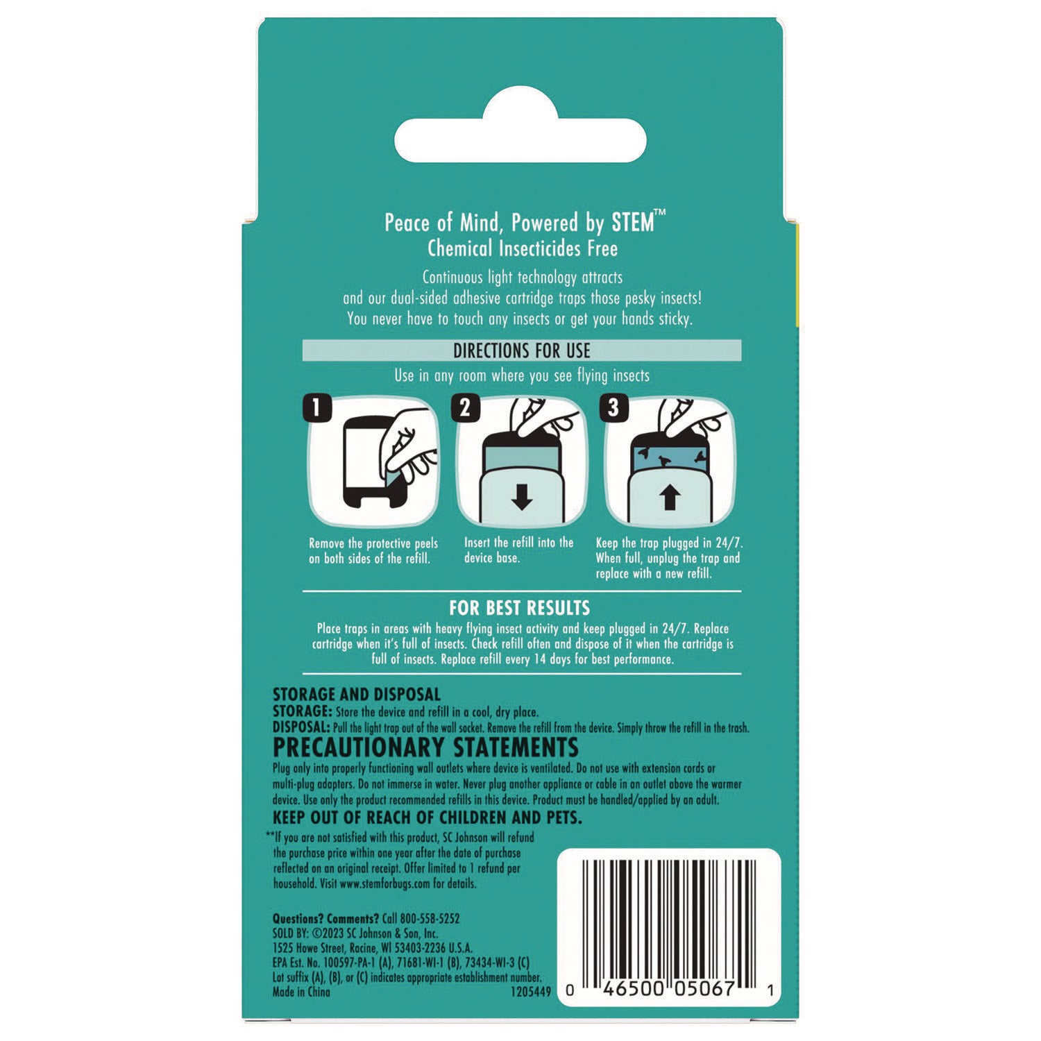 STEM Light Trap Refills, 3 Refills/Pack, 8 Packs/Carton