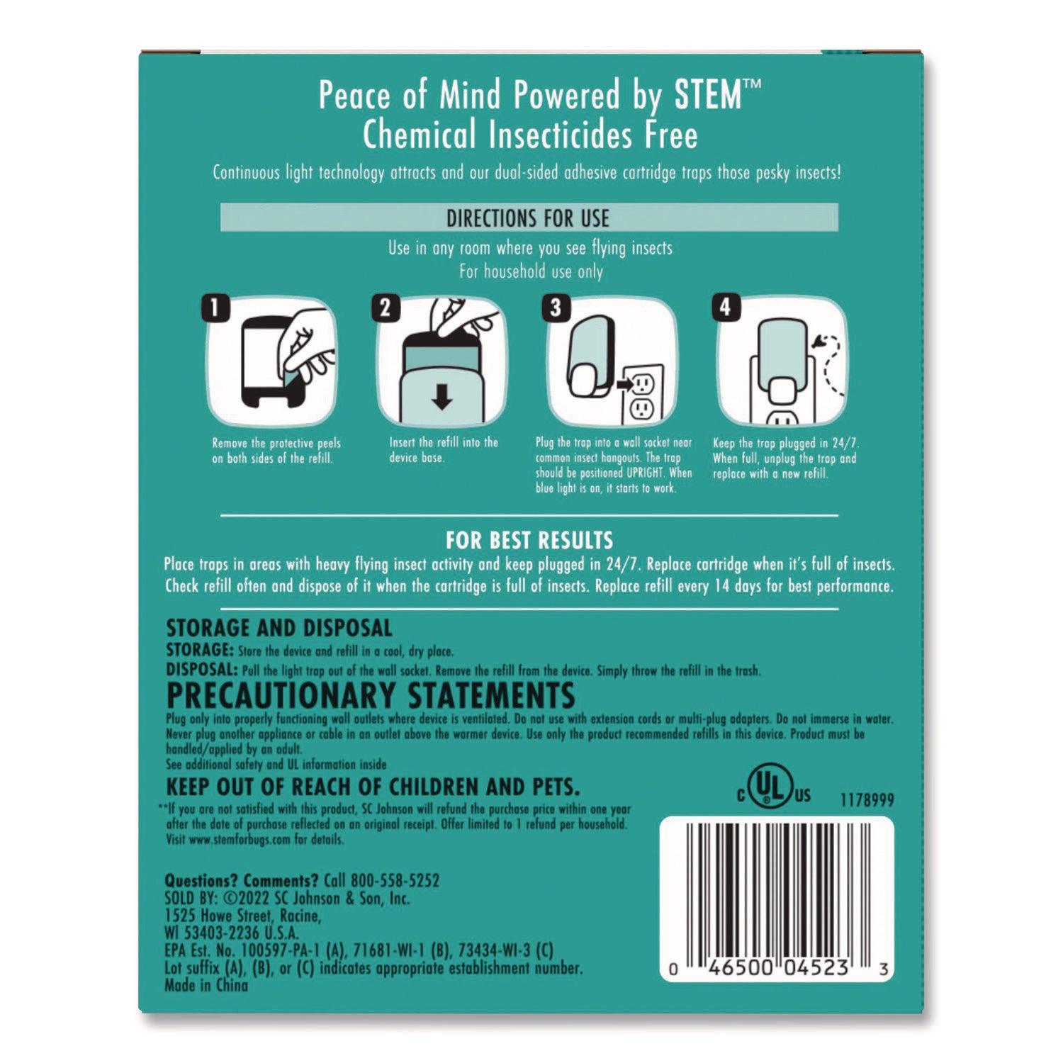 STEM Light Trap, with Refill, 4/Carton