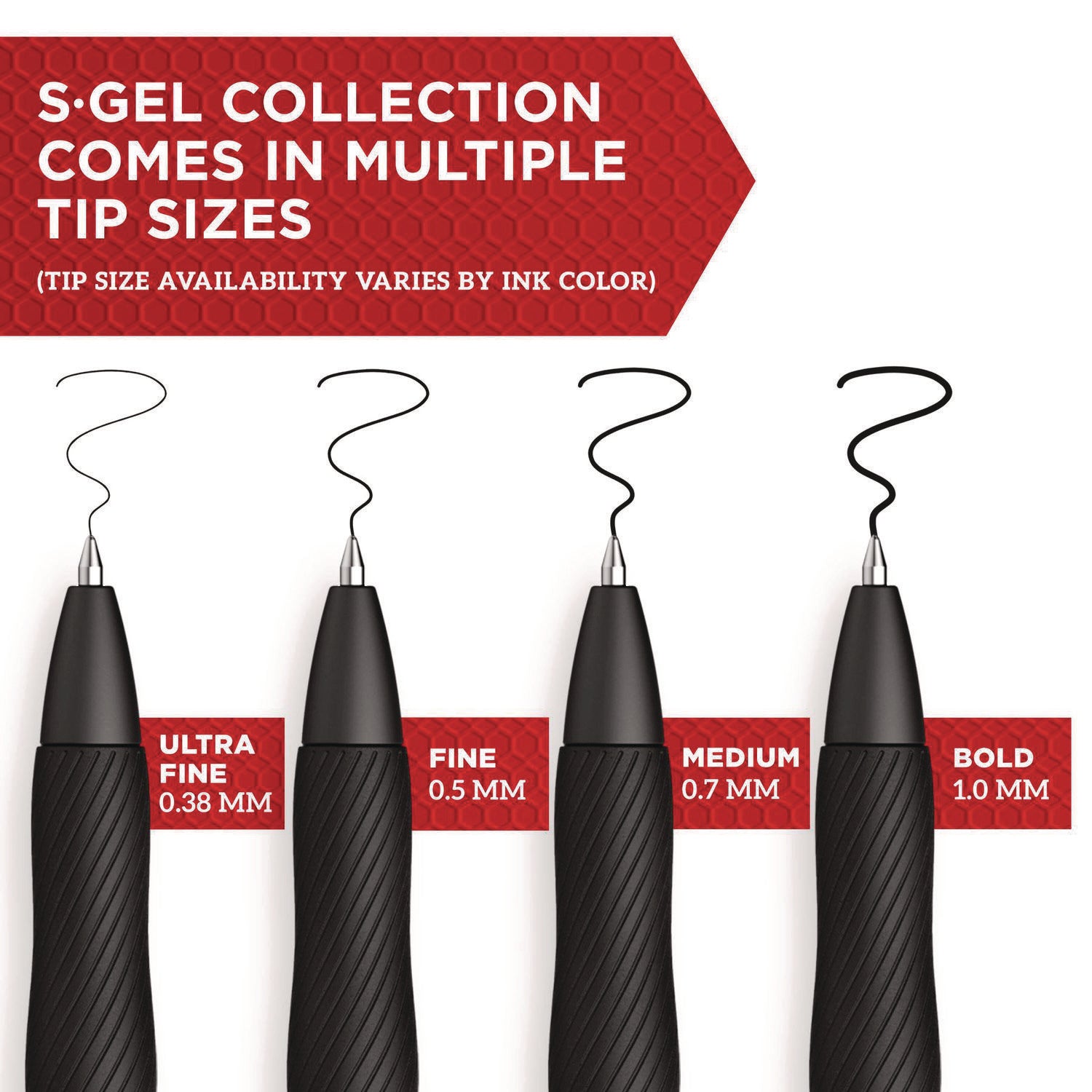 Sharpie S-Gel Pens - 0.7 mm Medium Pen Point - Refillable - Retractable - Black Ink - Gel-based - Black Barrel - 4 / Pack