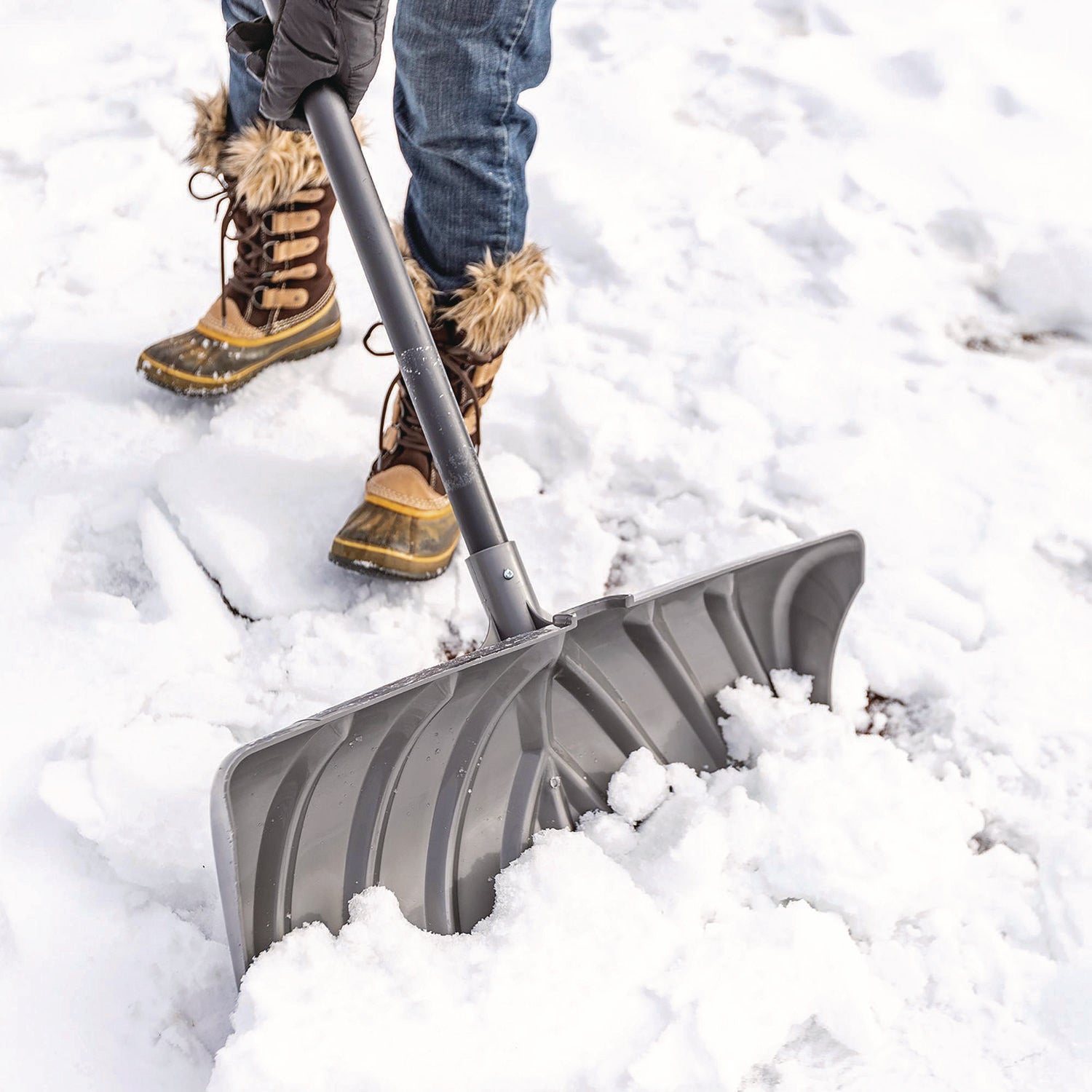 Steel Core Snow Pusher with Wear Strip, 24" Wide, 57.55" Long, 6/Carton