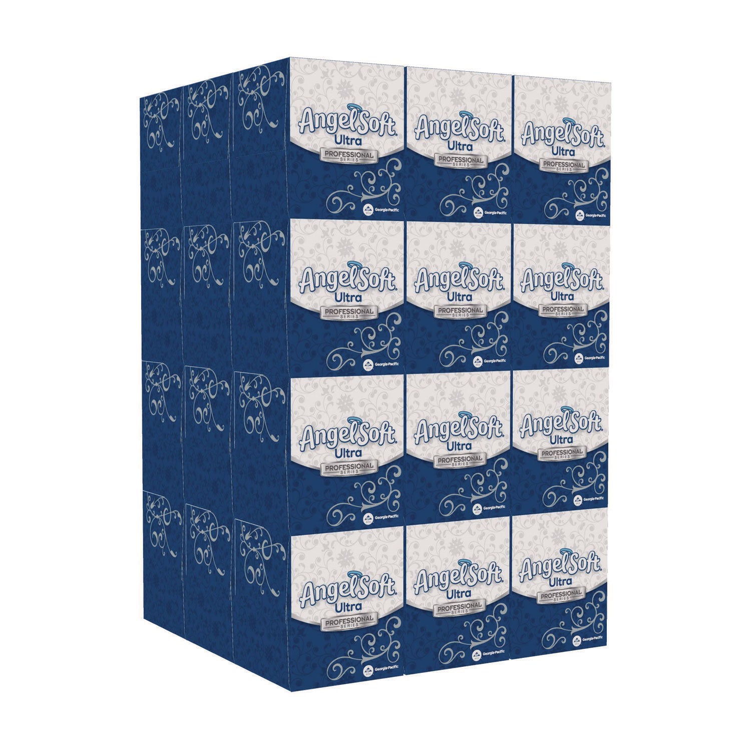 Angel Soft Professional Series Facial Tissue, 2-Ply, White, 96 Tissues/Box, 36 Boxes/Carton