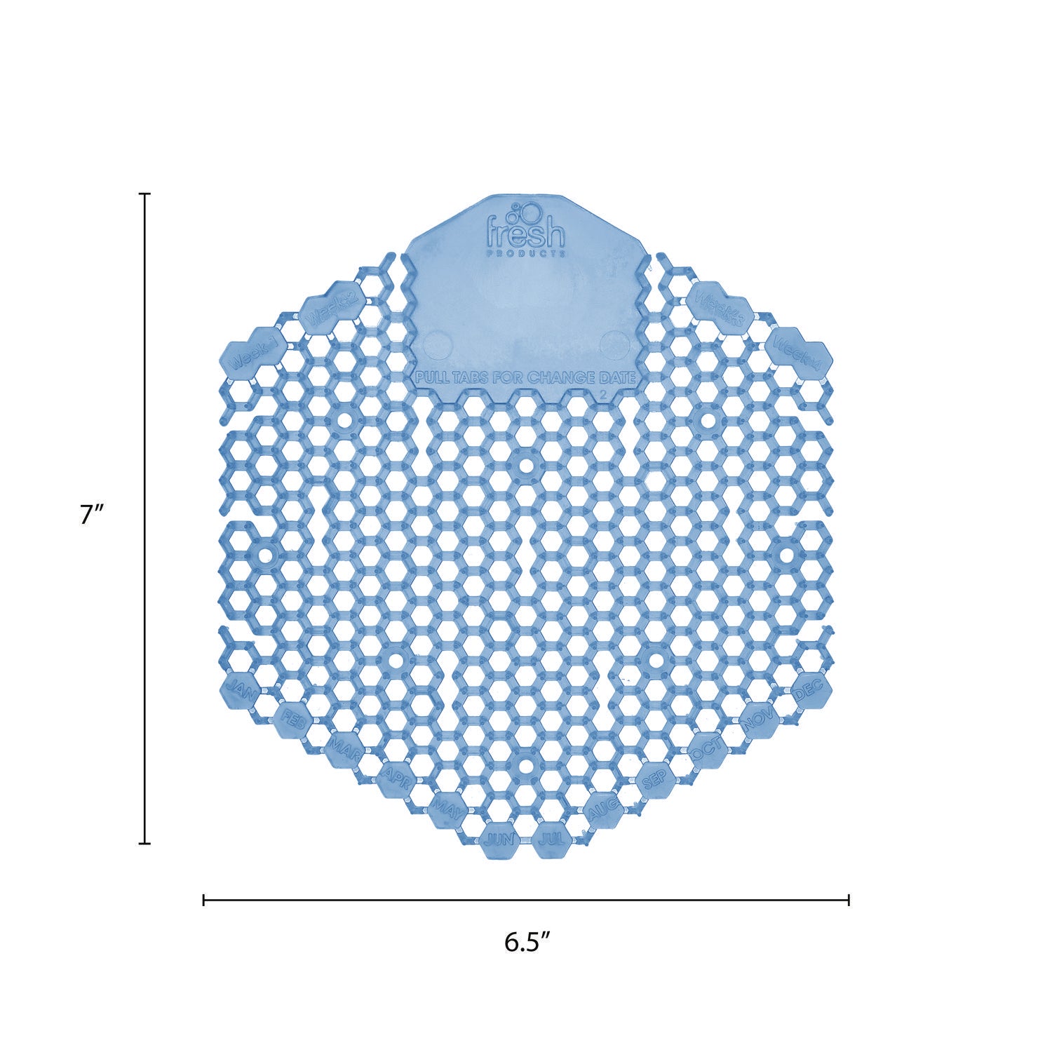 Wave 3d Urinal Deodorizer Screen, Cotton Blossom Scent, Blue, 10/box