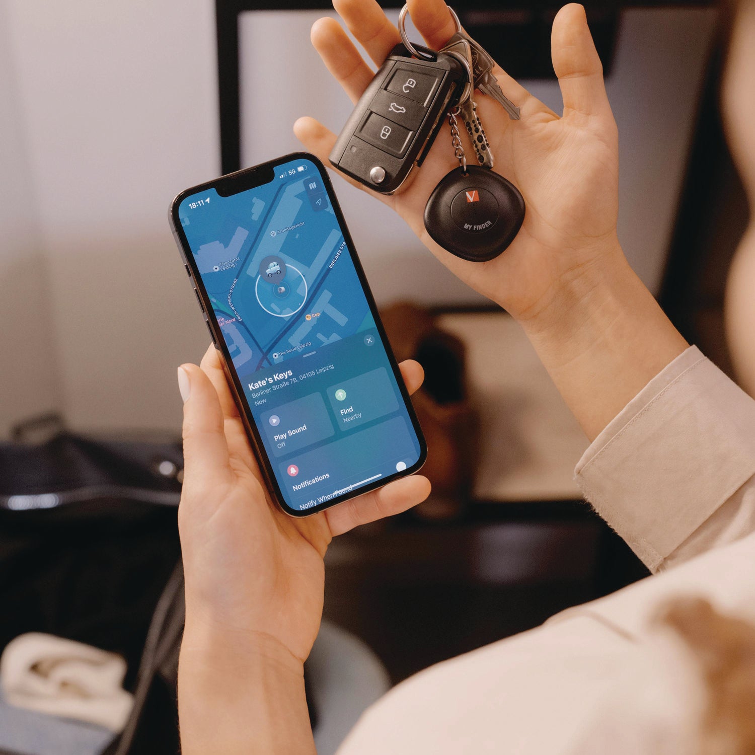 My Finder Bluetooth Tracker for Apple iOS, Black