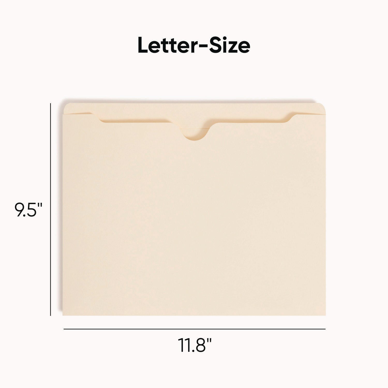 Smead Straight Tab Cut Letter Recycled File Jacket - 8 1/2" x 11" - 11 pt. - 2 Plys - Manila - Reinforced, Slip Resistant - 10% Recycled - 100 / Box