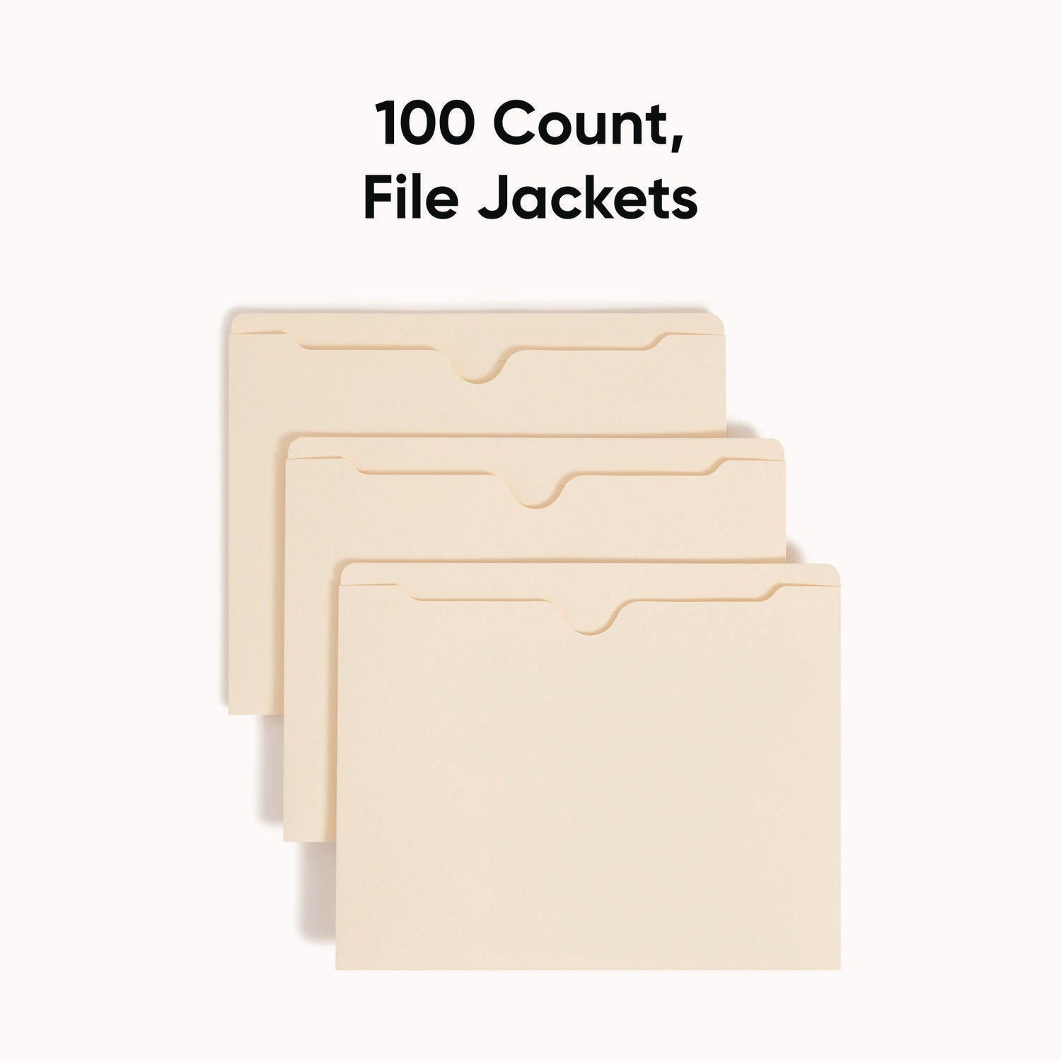 Smead Straight Tab Cut Letter Recycled File Jacket - 8 1/2" x 11" - 11 pt. - 2 Plys - Manila - Reinforced, Slip Resistant - 10% Recycled - 100 / Box