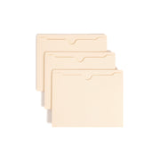 Smead Straight Tab Cut Letter Recycled File Jacket - 8 1/2" x 11" - 11 pt. - 2 Plys - Manila - Reinforced, Slip Resistant - 10% Recycled - 100 / Box