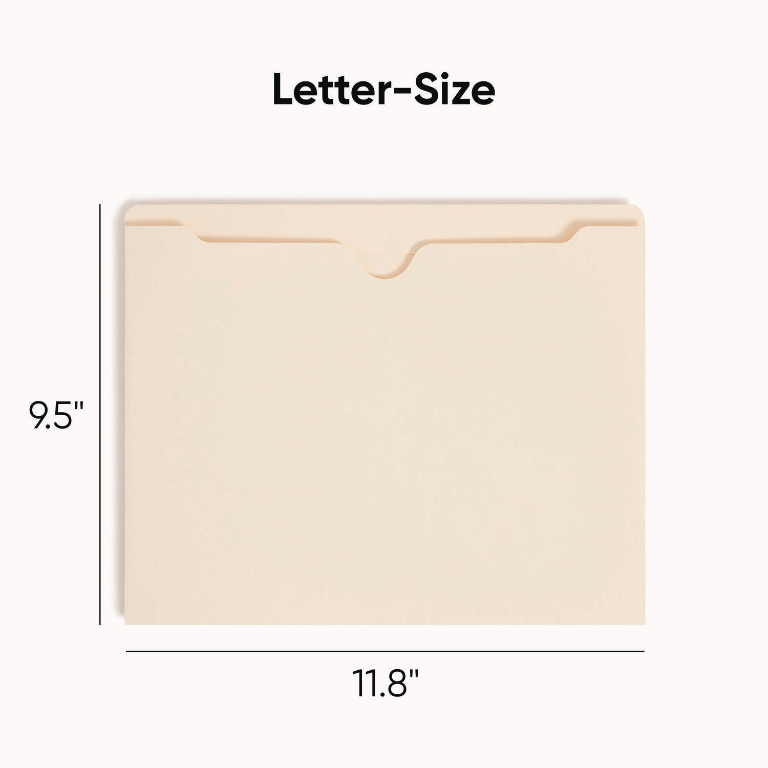 Smead Straight Tab Cut Letter Recycled File Jacket - 8 1/2" x 11" - 2" Expansion - 11 pt. - 2 Plys - Manila - Reinforced, Slip Resistant - 10% Recycled - 50 / Box