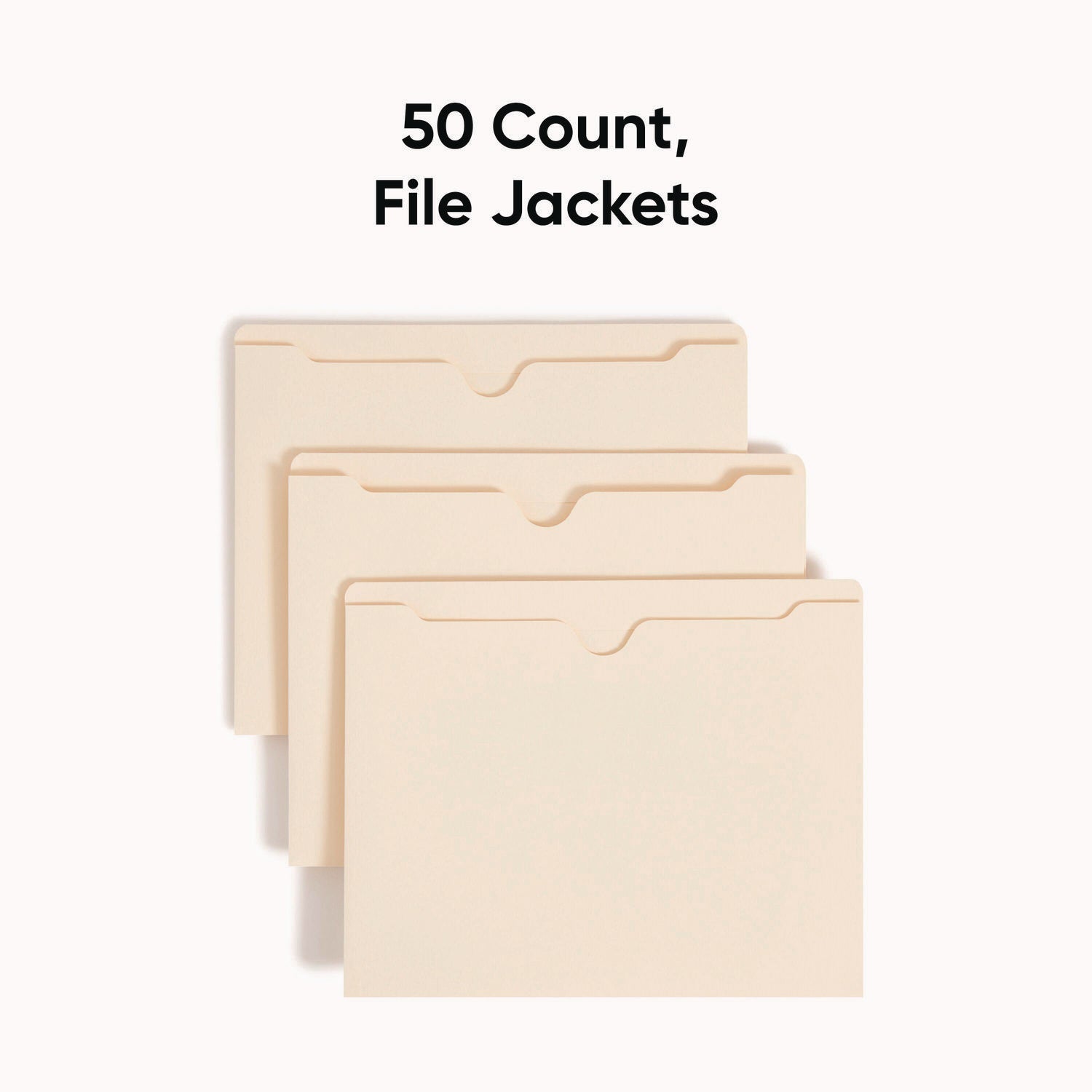 Smead Straight Tab Cut Letter Recycled File Jacket - 8 1/2" x 11" - 2" Expansion - 11 pt. - 2 Plys - Manila - Reinforced, Slip Resistant - 10% Recycled - 50 / Box
