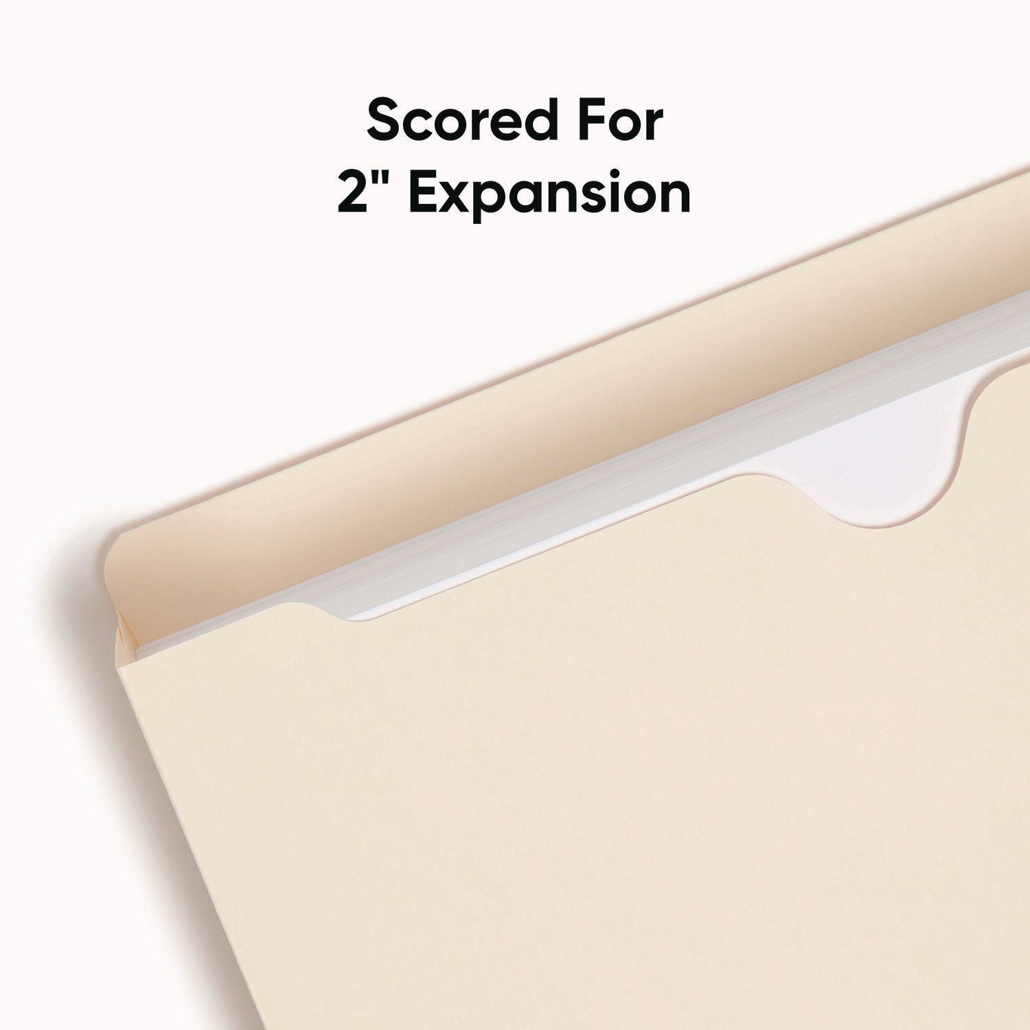 Smead Straight Tab Cut Letter Recycled File Jacket - 8 1/2" x 11" - 2" Expansion - 11 pt. - 2 Plys - Manila - Reinforced, Slip Resistant - 10% Recycled - 50 / Box
