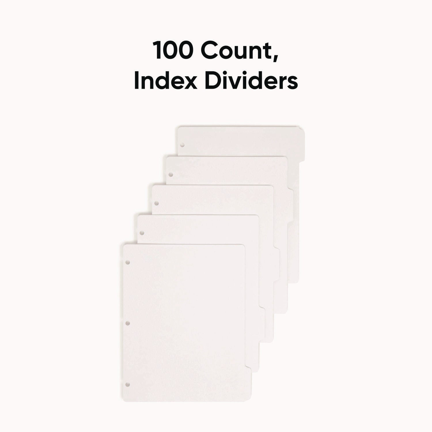 5 Tab(s)/Set - Letter - 8.50" Width x 11" Length - White Divider - 10% Recycled - 1 Box