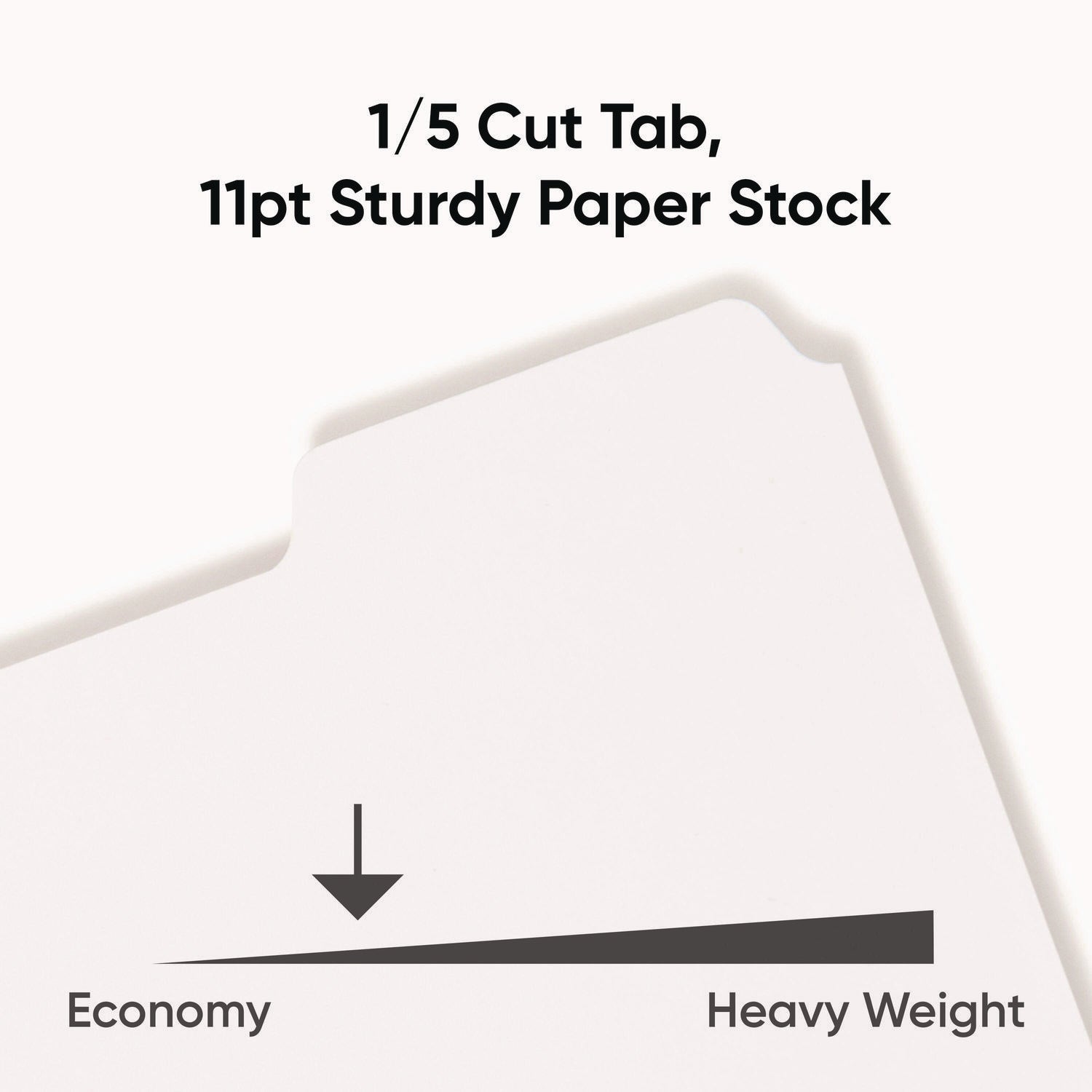 5 Tab(s)/Set - Letter - 8.50" Width x 11" Length - White Divider - 10% Recycled - 1 Box