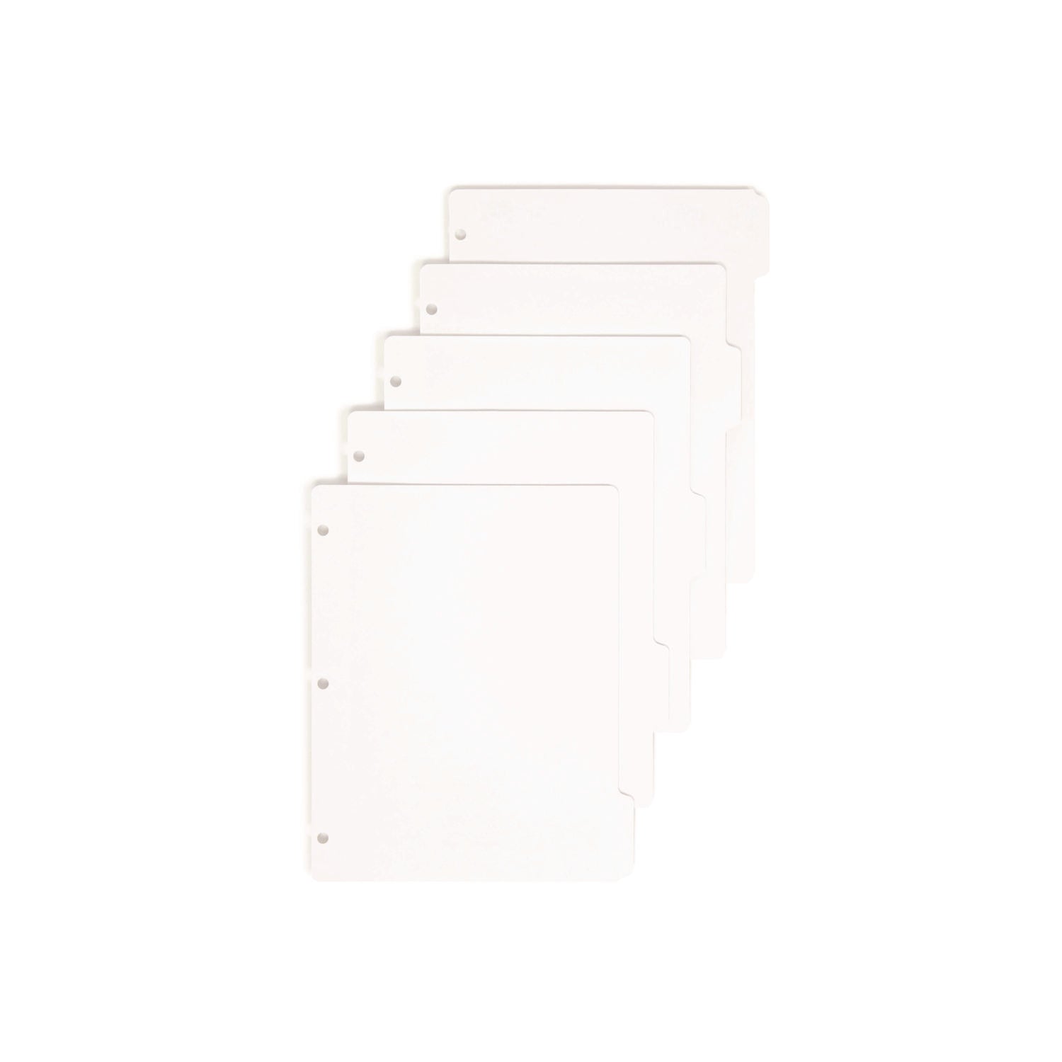 5 Tab(s)/Set - Letter - 8.50" Width x 11" Length - White Divider - 10% Recycled - 1 Box
