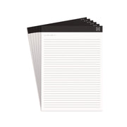 Notepads, Narrow Rule, 50 White 8.5 x 11.75 Sheets, 6/Pack