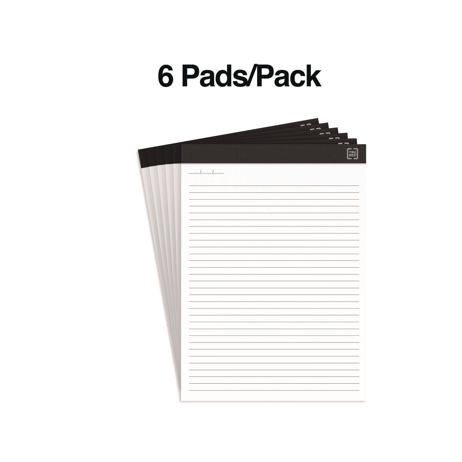 Notepads, Narrow Rule, 50 White 8.5 x 11.75 Sheets, 6/Pack