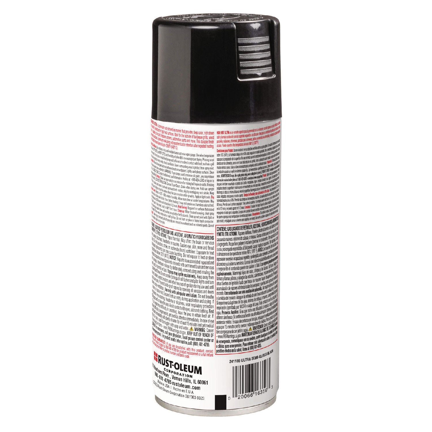 Semi-gloss - Black - 12 oz - 1 Each