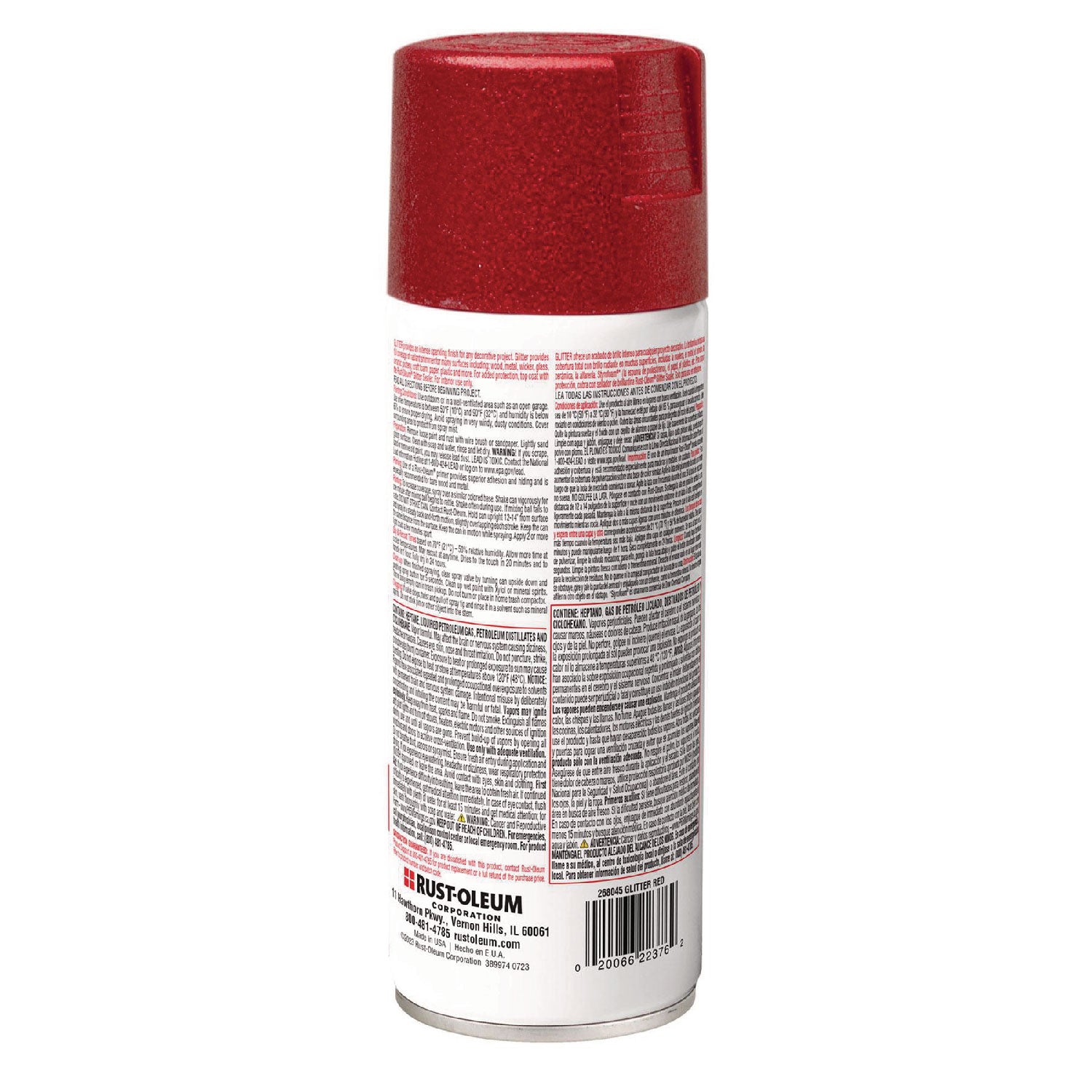 Specialty Glitter Spray Paint, Glitter Red, 10.25 oz Aerosol Can, 6/Carton