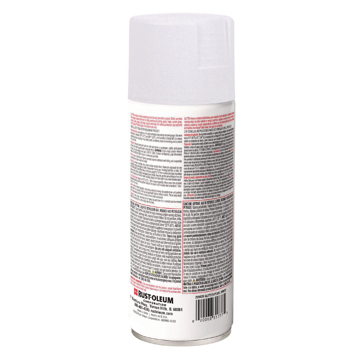 Specialty Glitter Spray Paint, Glitter White, 10.25 oz Aerosol Can, 6/Carton