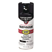 Stops Rust 5-in-1 Spray Paint, Gloss Black, 12 oz Aerosol Can
