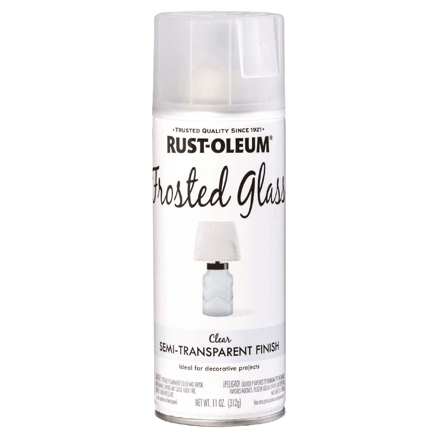 Specialty Frosted Glass Spray Paint, Matte Clear, 11 oz Aerosol Can, 6/Carton