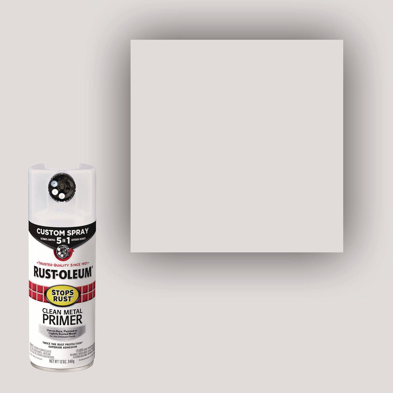 Stops Rust 5-in-1 Spray Paint, Clean Metal, 12 oz Aerosol Can, 6/Carton