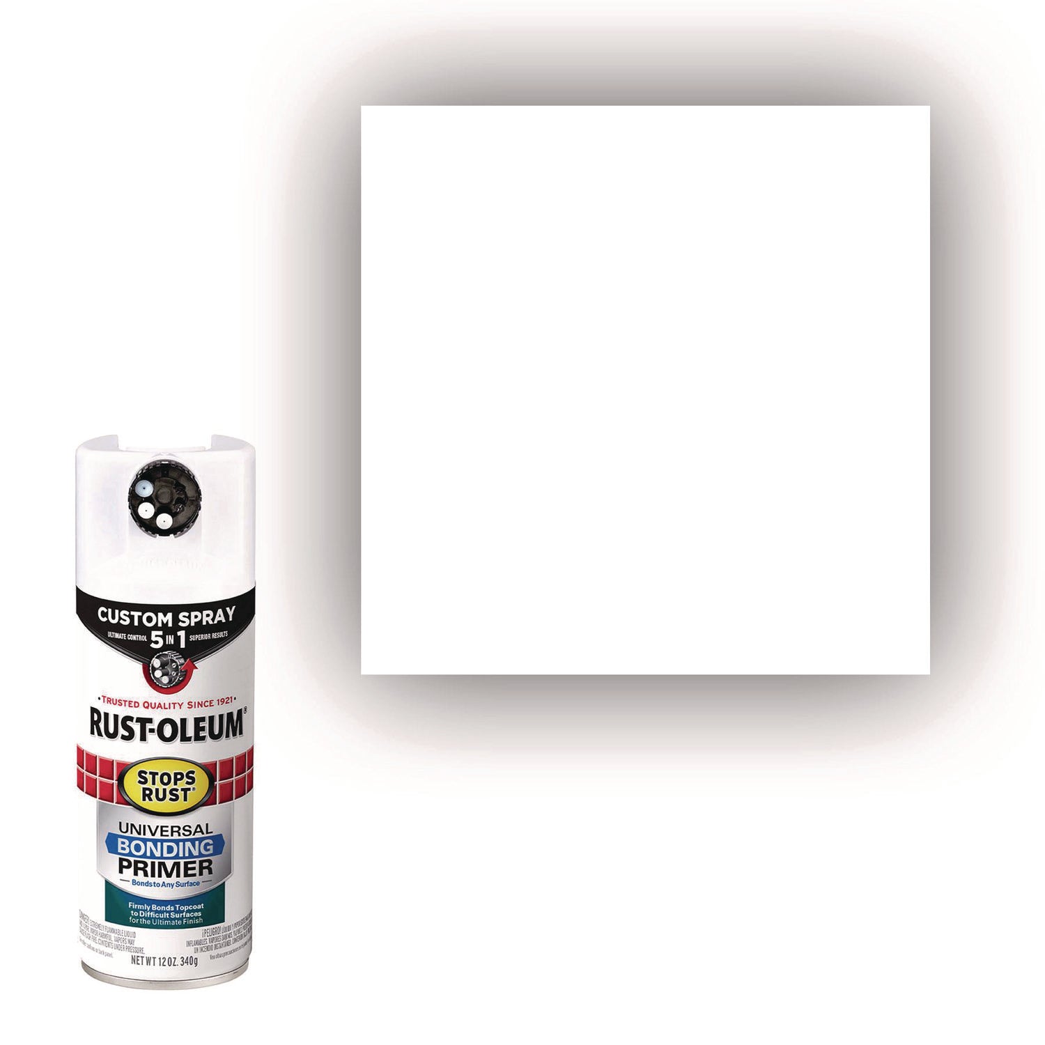 Stops Rust 5-in-1 Spray Paint, White, 12 oz Aerosol Can, 6/Carton