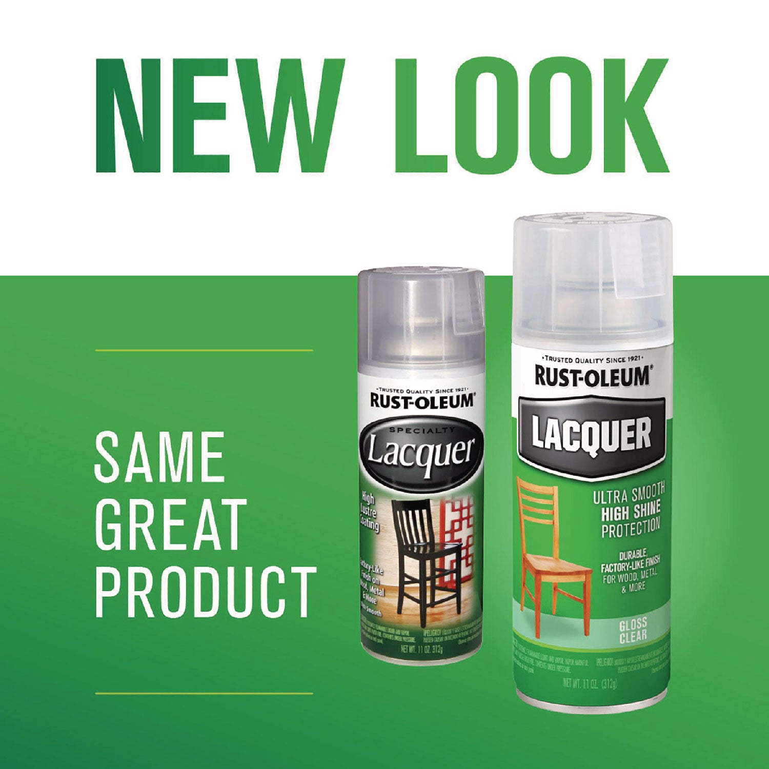 Specialty Lacquer Spray Paint, Gloss Clear, 12 oz Aerosol Can, 6/Carton