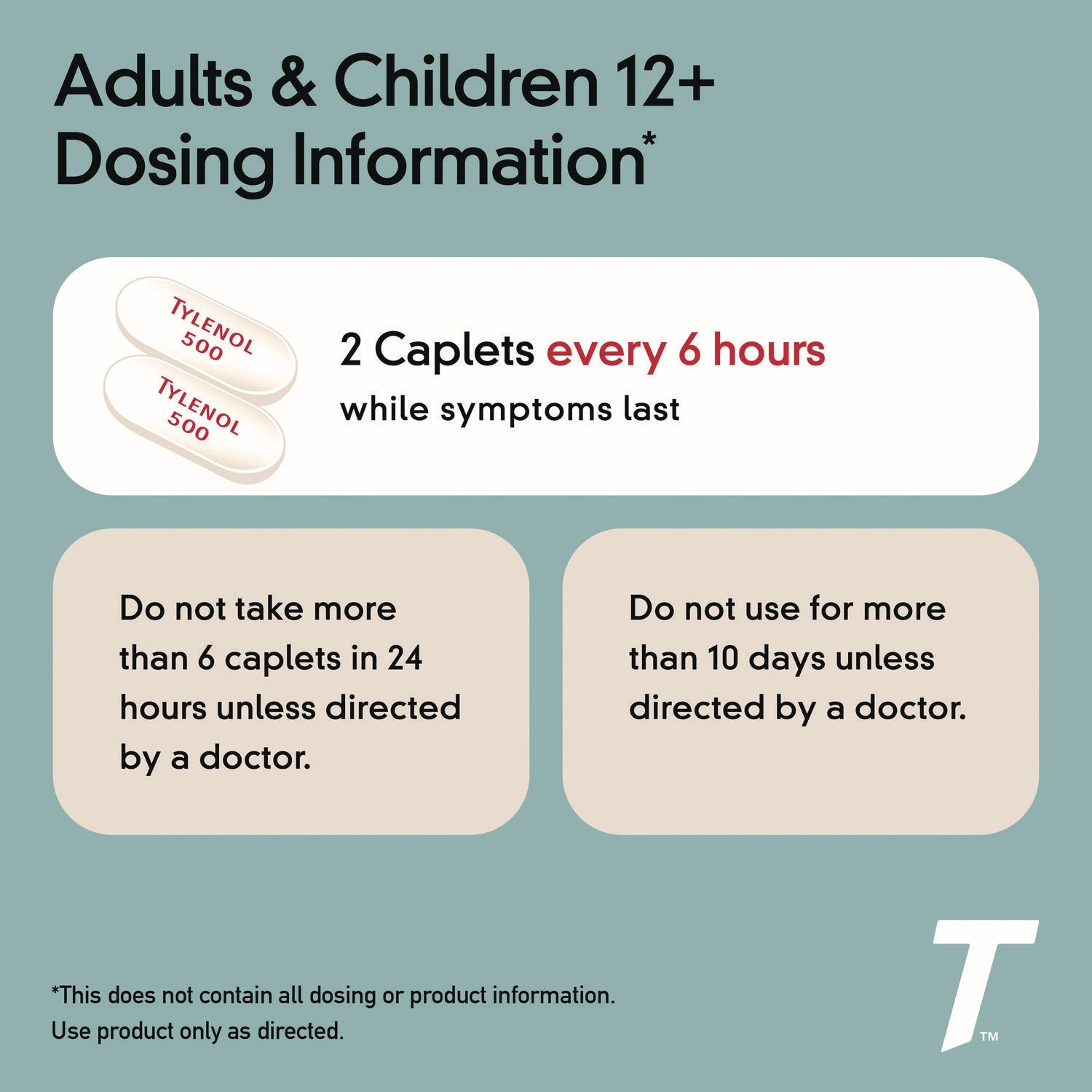 Tylenol Extra Strength Caplets, 100 Caplets per Bottle