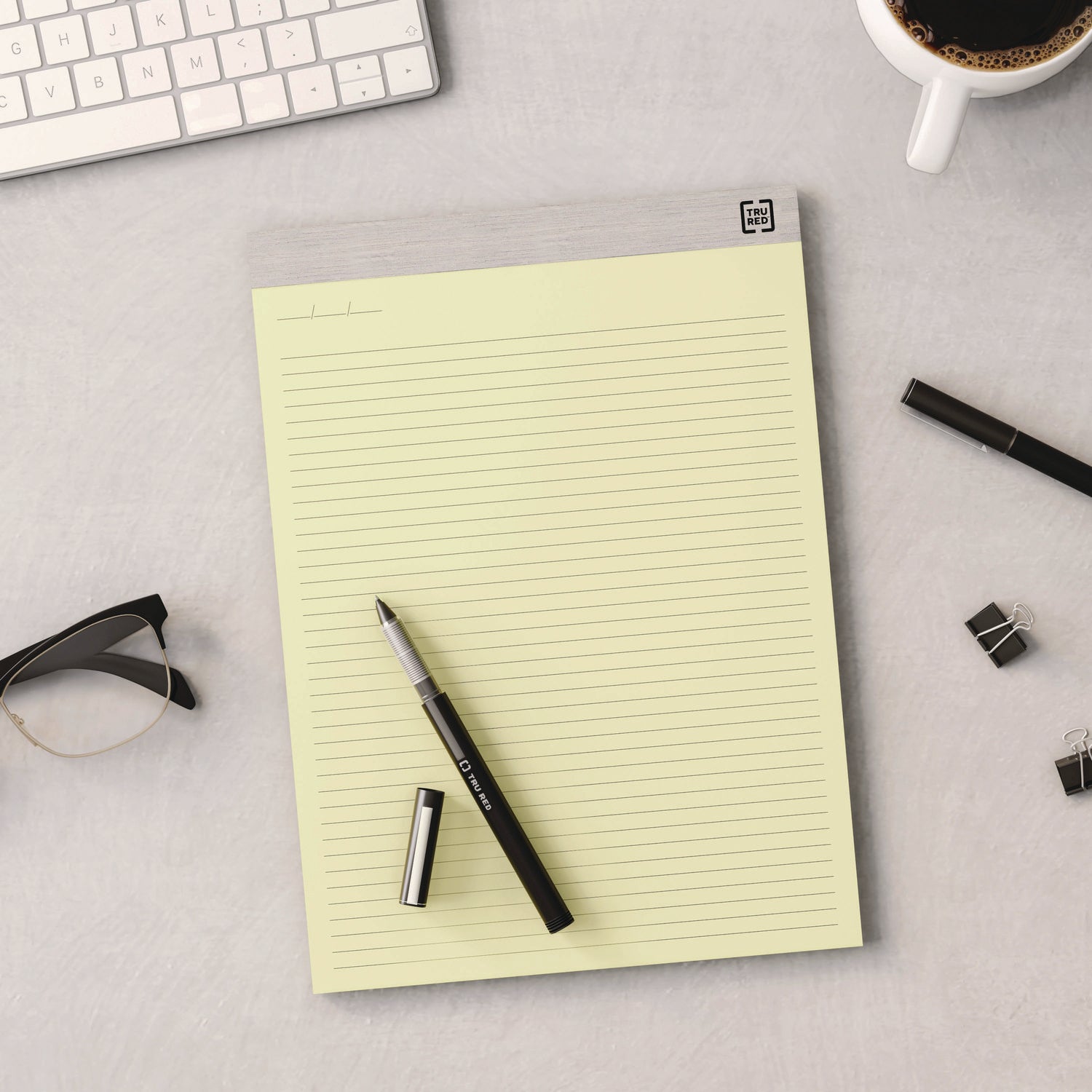 Notepads, Narrow Rule, 50 Canary Yellow 8.5 x 11.75 Sheets, 6/Pack