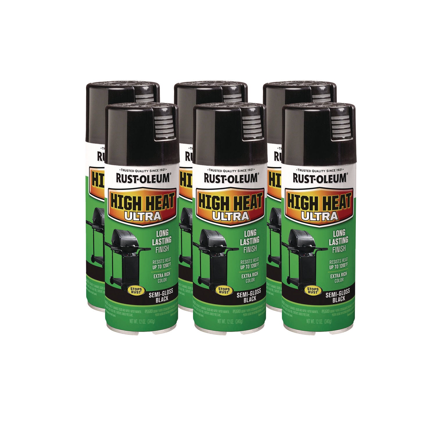 Semi-gloss - Black - 12 oz - 1 Each