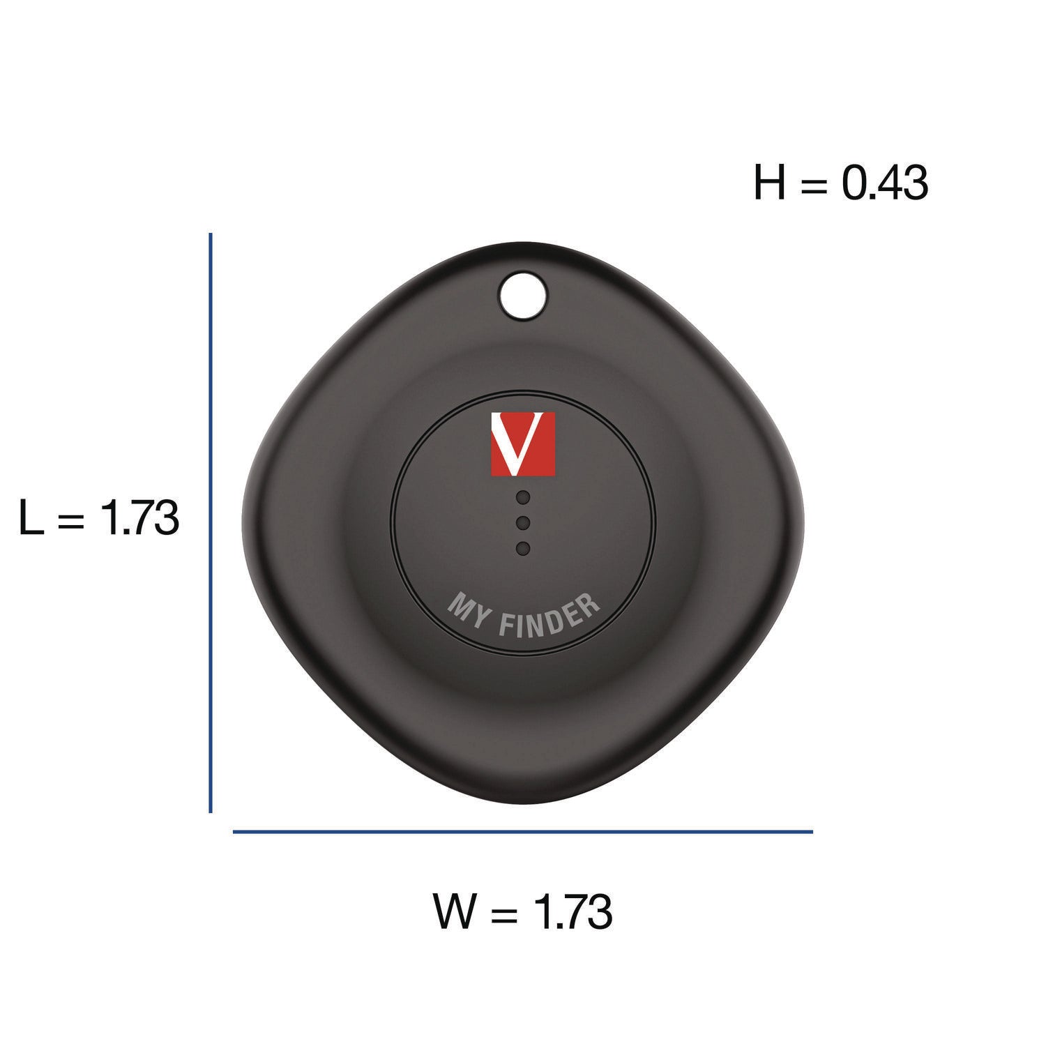 My Finder Bluetooth Tracker for Apple iOS, Black