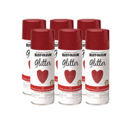 Specialty Glitter Spray Paint, Glitter Red, 10.25 oz Aerosol Can, 6/Carton
