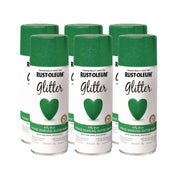 Specialty Glitter Spray Paint, Glitter Kelly Green, 10.25 oz Aerosol Can, 6/Carton