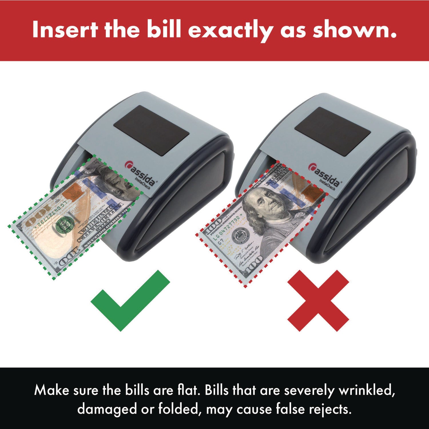 InstaCheck Counterfeit Detector, Infrared, Magnetic Strip Detection, U.S. Currency