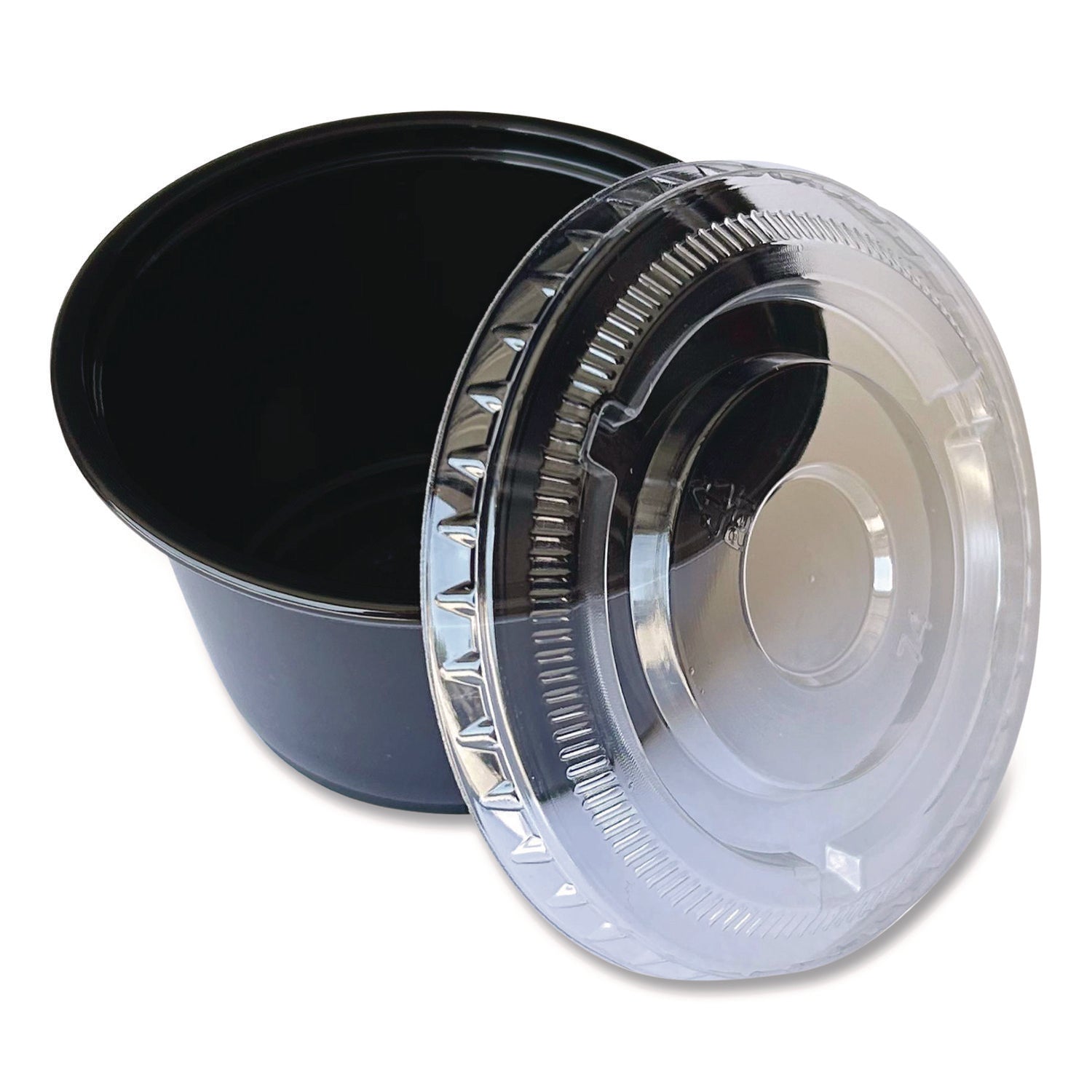 Souffle/Portion Cup Lids, Fits 3.25 oz to 5.5 oz Portion Cups, Plastic, Clear, 2,500/Carton