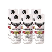 Stops Rust 5-in-1 Spray Paint, Flat White, 12 oz Aerosol Can, 6/Carton