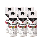 Stops Rust 5-in-1 Spray Paint, Satin White, 12 oz Aerosol Can, 6/Carton