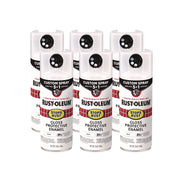 Stops Rust 5-in-1 Spray Paint, Gloss White, 12 oz Aerosol Can, 6/Carton