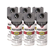 Stops Rust 5-in-1 Spray Paint, Satin Coastal Gray, 12 oz Aerosol Can, 6/Carton