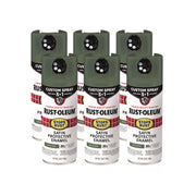 Stops Rust 5-in-1 Spray Paint, Satin Earthy Green, 12 oz Aerosol Can, 6/Carton