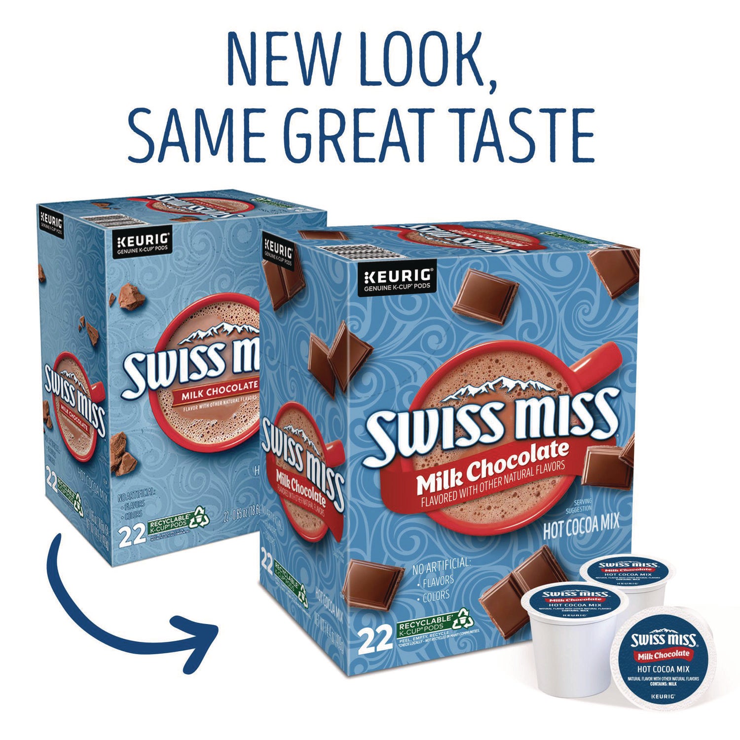 Swiss Miss&reg; K-Cup Milk Chocolate Hot Cocoa - 22 / Box