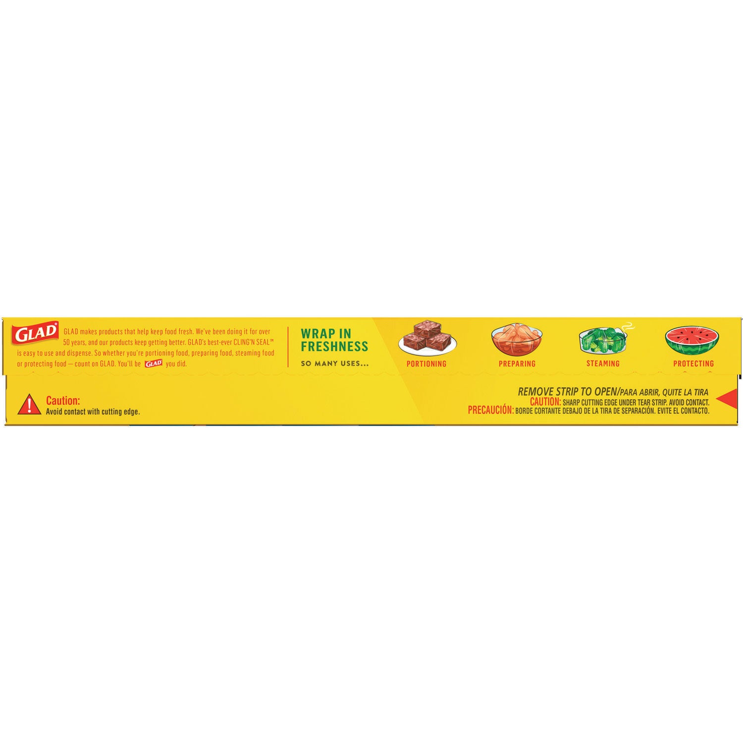 Cling'N Seal Plastic Food Wrap, 12" x 33.3 yd, 100 sq ft Roll, 16 Rolls/Carton