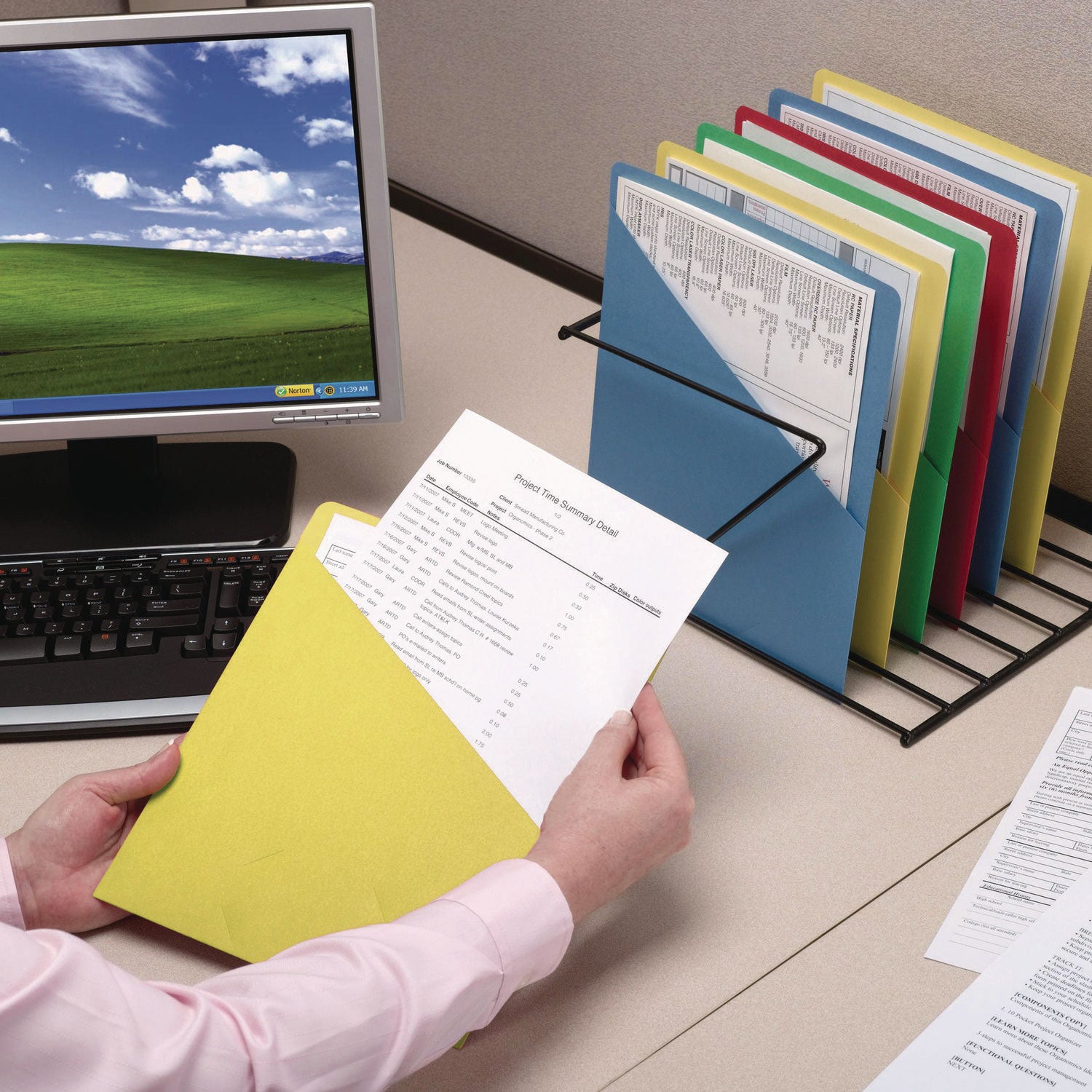 Smead Letter Recycled File Jacket - 8 1/2" x 11" - 11 pt. - Yellow - 10% Recycled - 25 / Pack
