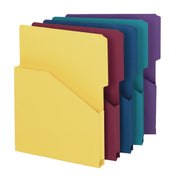 8 1/2" x 11" - 1" Expansion - 11 pt. - Assorted - Unpunched - 10% Recycled - 5 / Pack