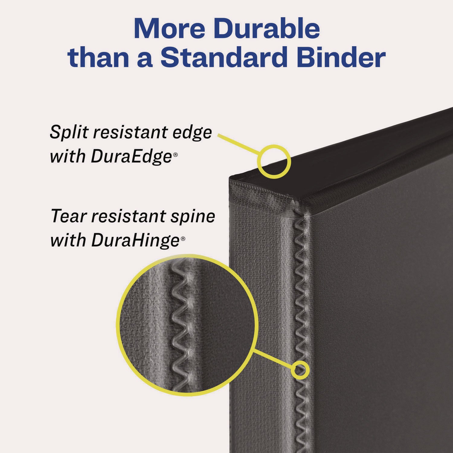 Heavy-Duty Non-View Binder With Durahinge And One Touch Ezd Rings, 3 Rings, 1" Capacity, 11 X 8.5, Blue