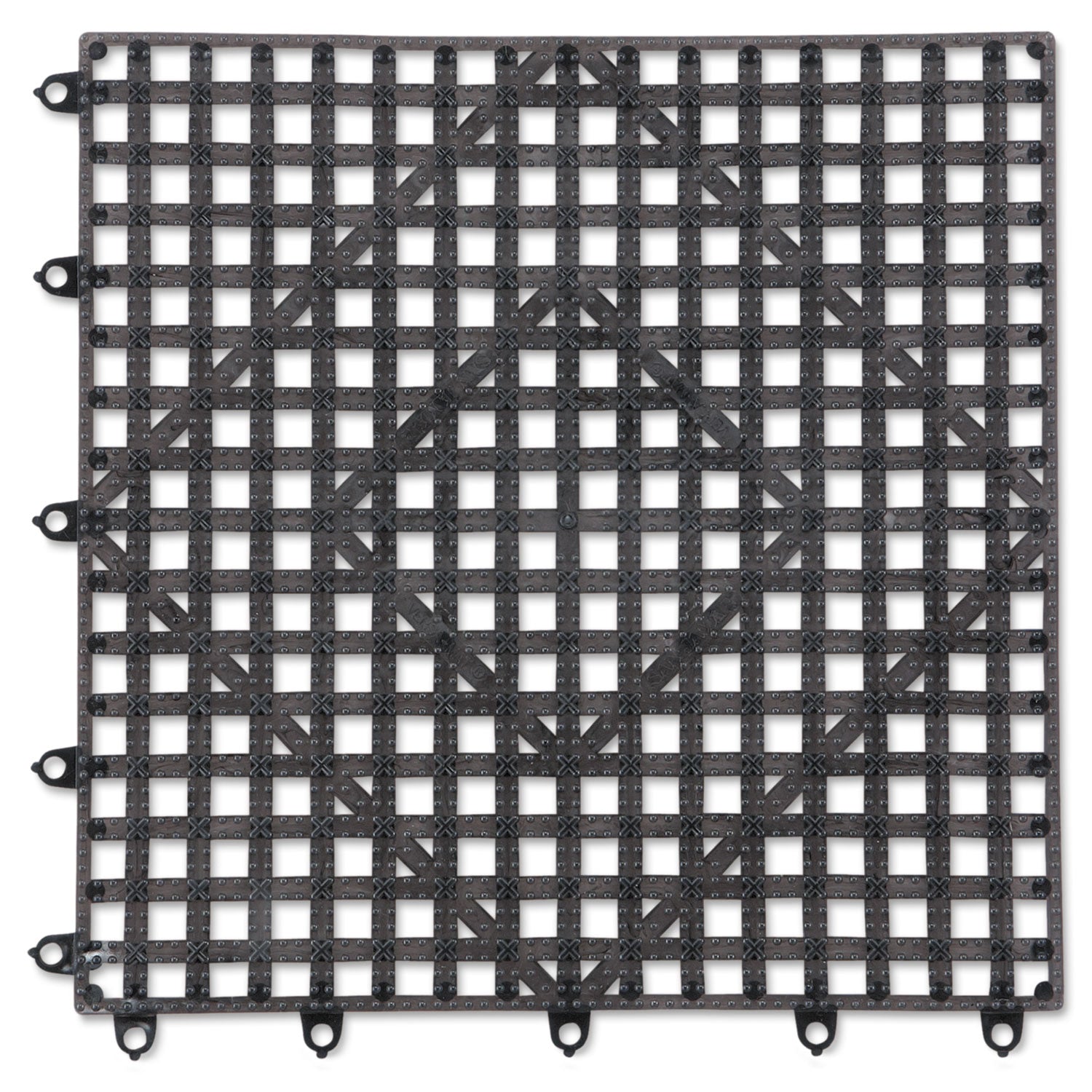 Versa-Mat Bar-Shelf Liner, Plastic, 12w X 12d X 0.25h, Black, 24/carton