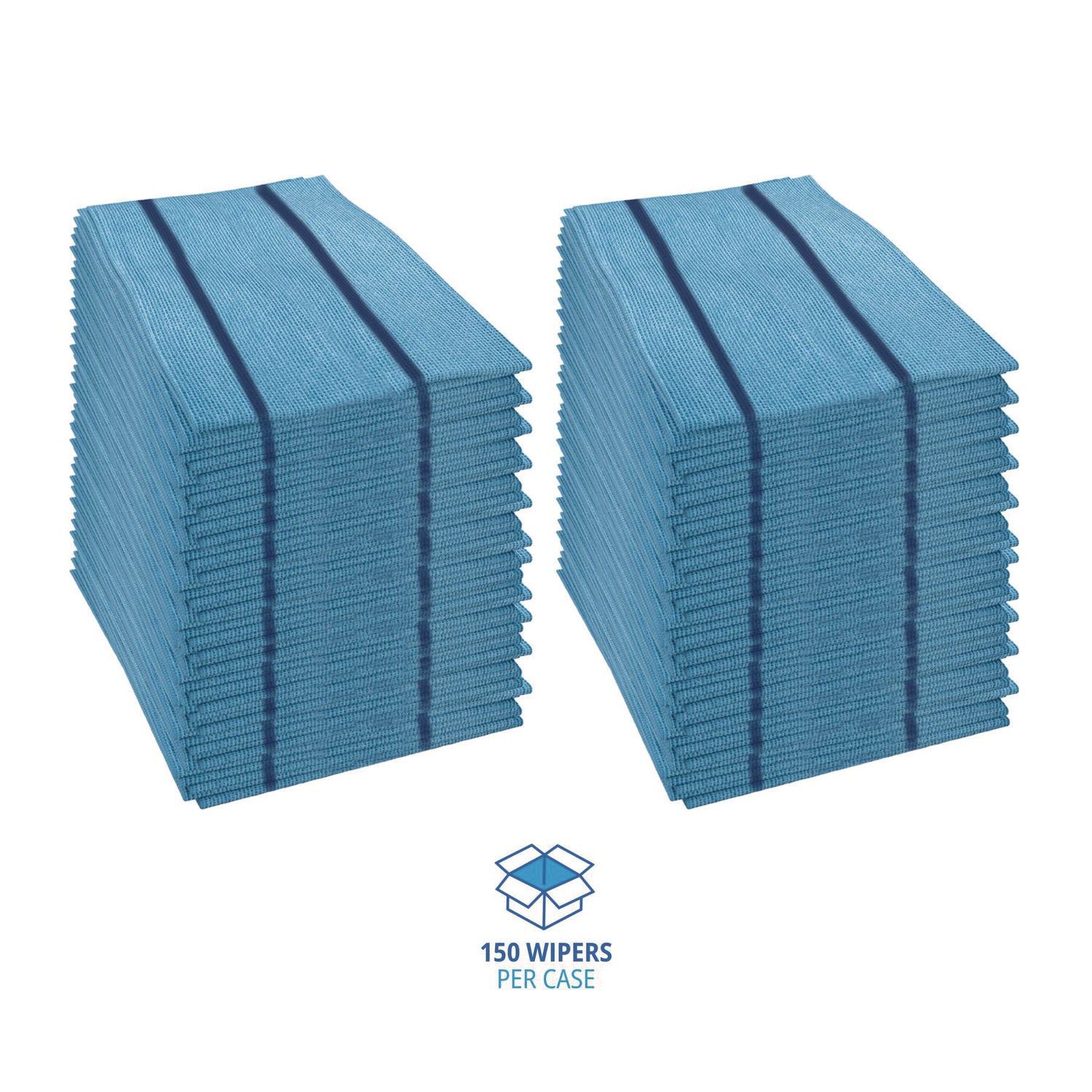 Antimicrobial Foodservice Wipers, 1-Ply, 12 x 21, Blue, 150/Carton