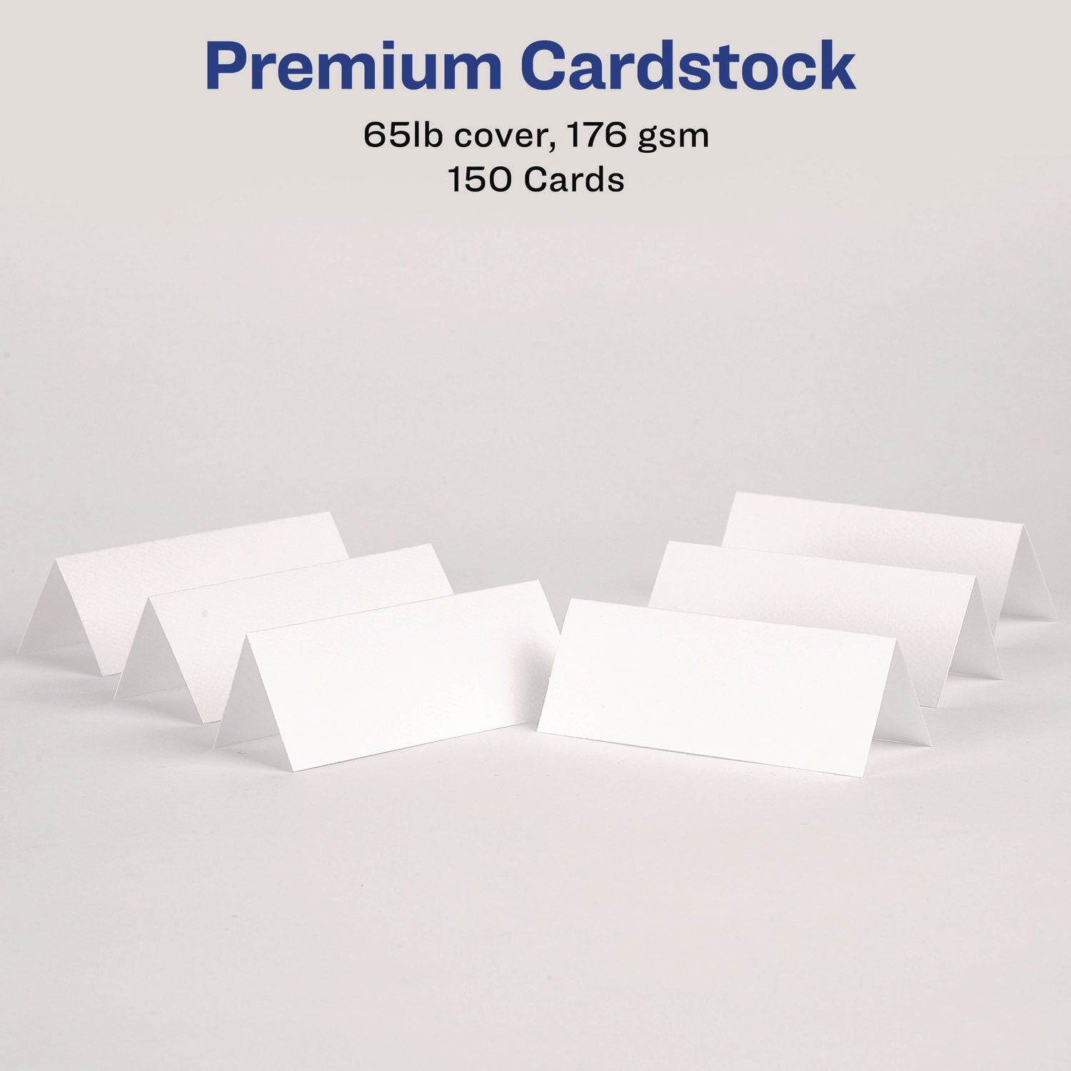 Small Textured Tent Cards, White, 3.75 x 1.44, 6 Cards/Sheet, 25 Sheets/Pack