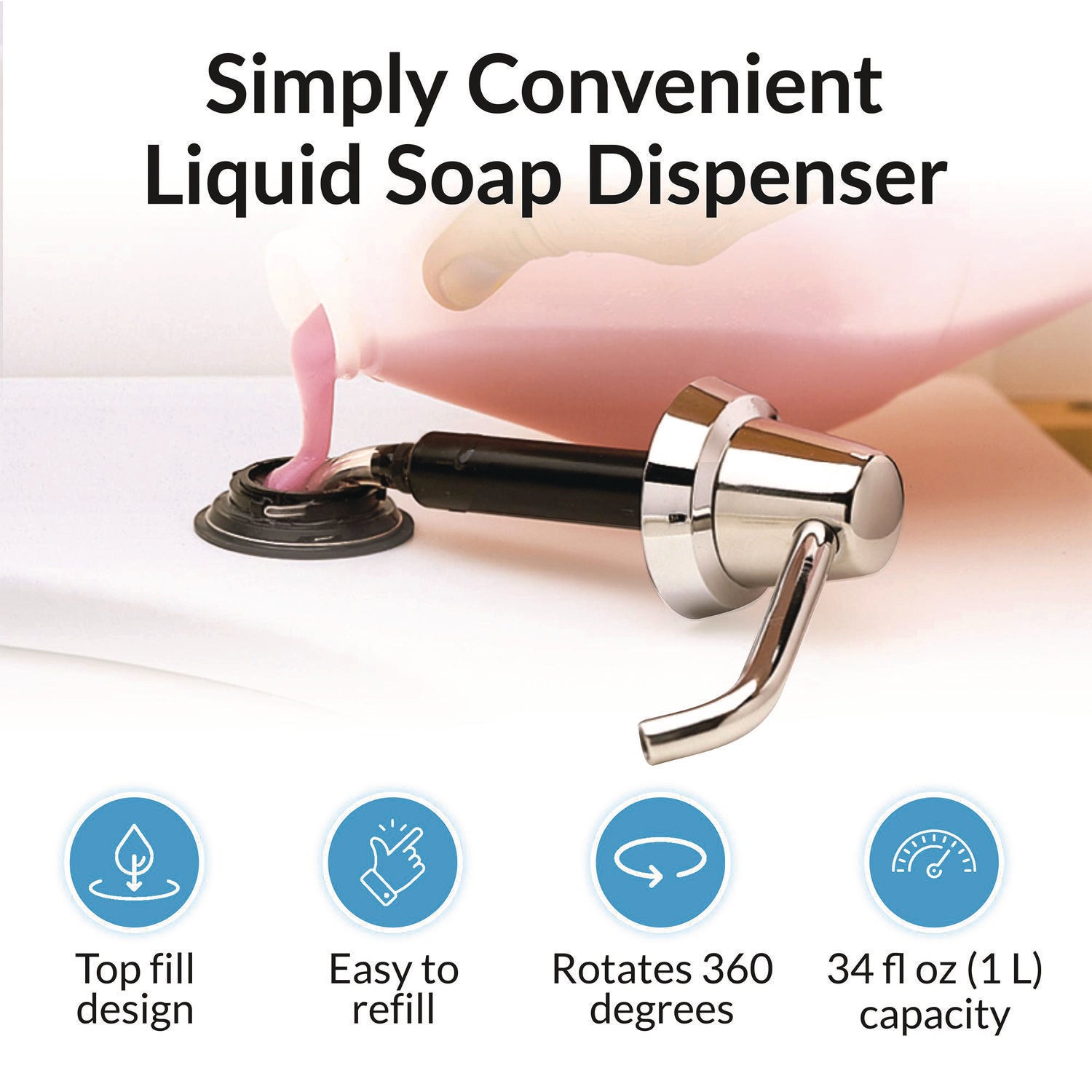 Bottle Cap for B-22 Soap Dispenser, Black