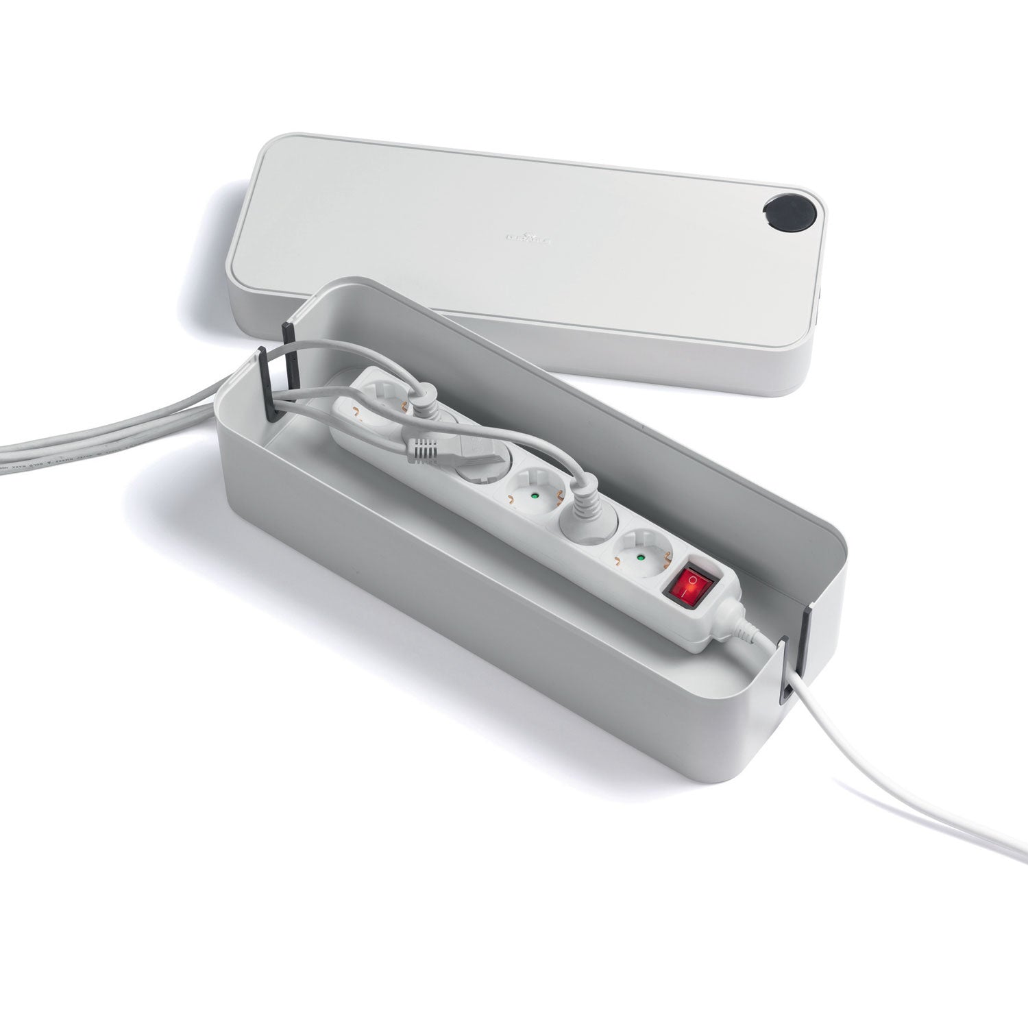 Cable Box - Gray - Plastic - 1 Each
